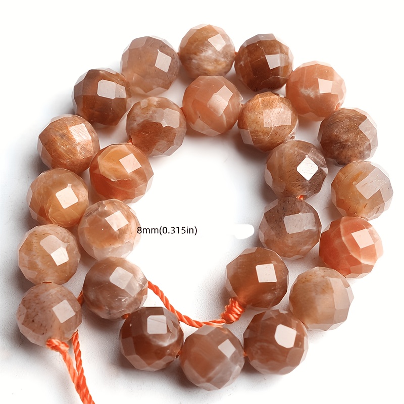 Sunstone Beads for DIY Jewellery Making, Warm Orange