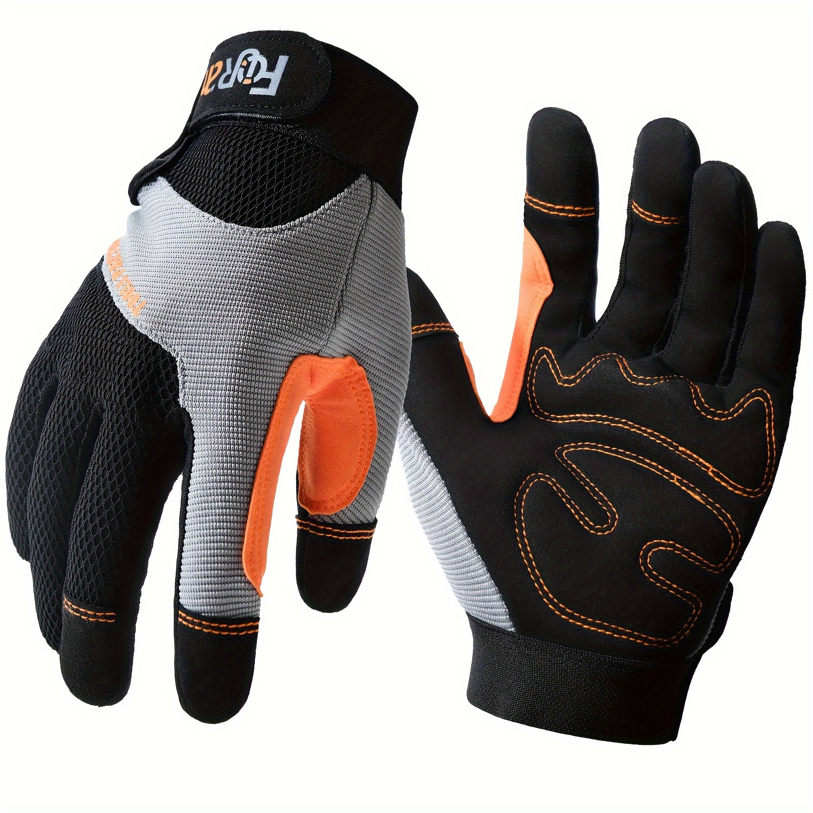 

Four-am Touchscreen Compatible Work Gloves - Breathable, & Lightweight For Outdoor Activities, Camping, Hiking, Running |, Machine Washable, Touchscreen Gloves, Outdoor, Breathable,