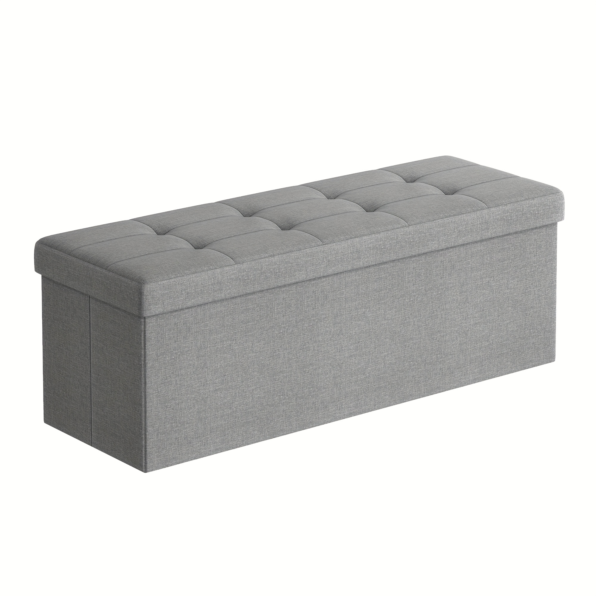 E-shop Aufbewahrungsbank, faltbarer Fußstuhl, Ottomane, 38 x 110 x 38 cm, kann bis zu 300 kg tragen, für Wohnzimmer, Schlafzimmer