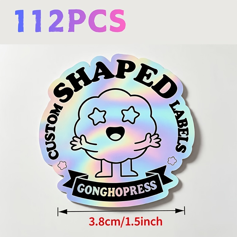 Personalized Custom Irregular Holographic Rainbow Stickers