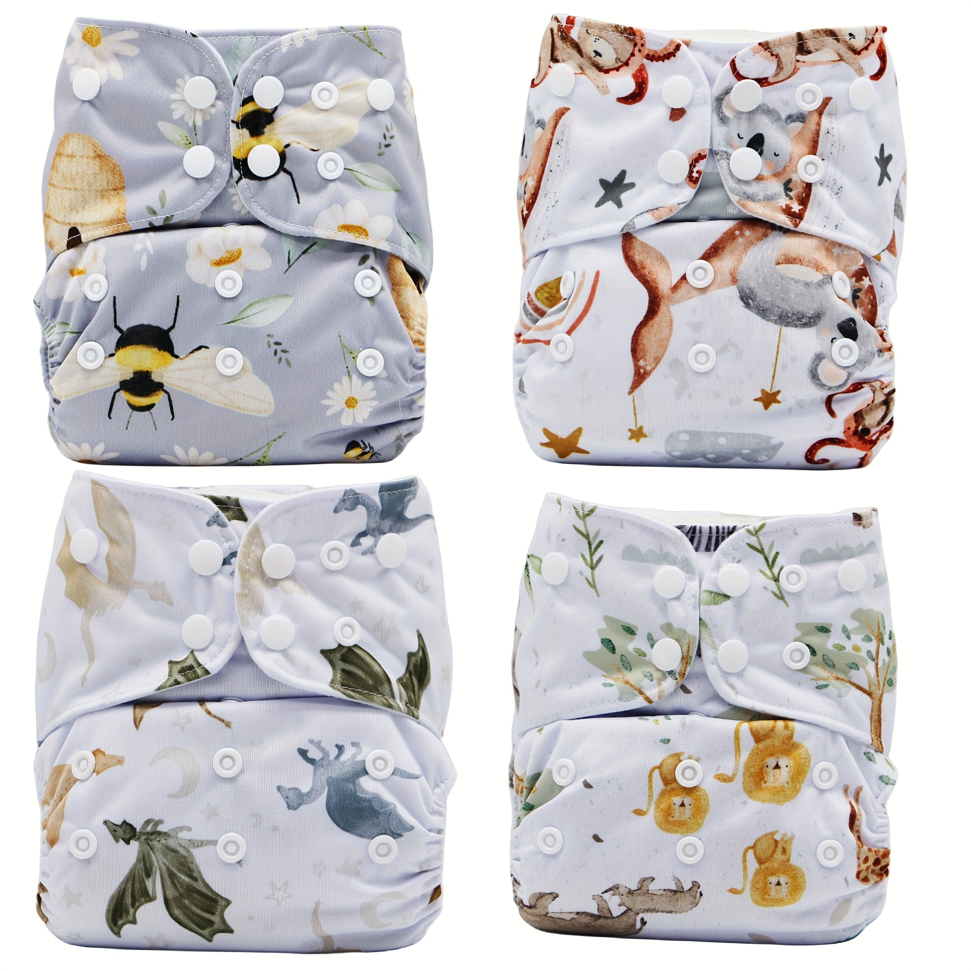 

Asenappy Reusable Adjustable Waterproof Cloth Diapers Washable Suitable For 3-15kg Infants To Toddlers