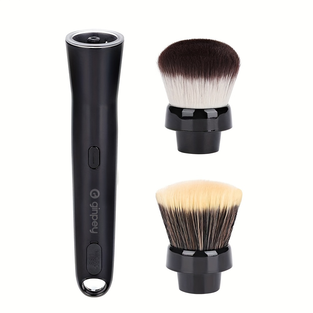 TEMU Electric Makeup Brush, 360 Degree Rotating Automatic Foundation Applicator, High-quality Bristles For Bb Cream, Blush, Shadow, Multi-use Portable Beauty Tool For Professional Looking Makeup