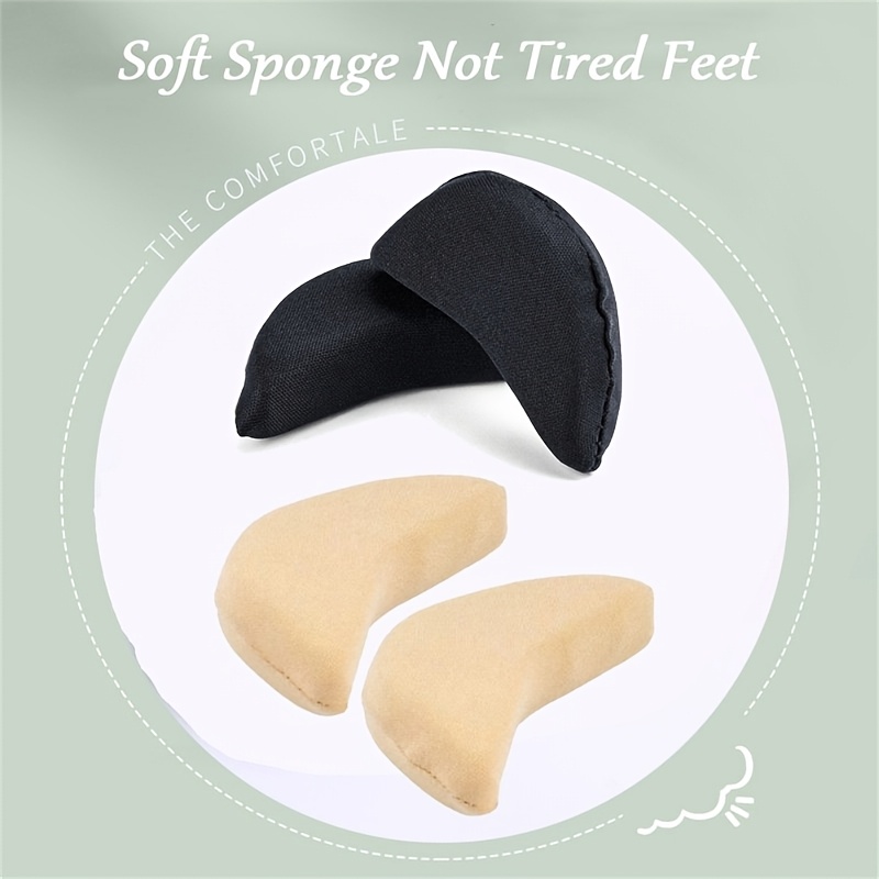 TEMU 4pcs Women's High Heel Shoe Insoles - Adjustable Arch Support And Cushioning Pads, Non-slip Insoles, Suitable For High Heels, Flats, Work,