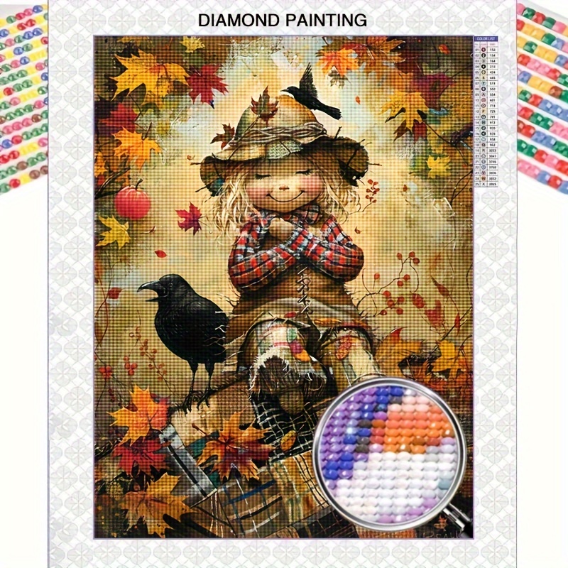 

Autumn Harvest 5d Diamond Painting Kit, Full Drill Round Rhinestones, 11.8x15.8 Inches - Diy Mosaic Wall Art For Beginners, Perfect For Home & Office Decor, Ideal Mother's Day, New Year, Easter Gift