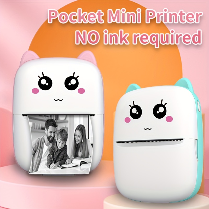 Mini Printer For Mobile, Photo Printer, Portable Mini Bluetooth