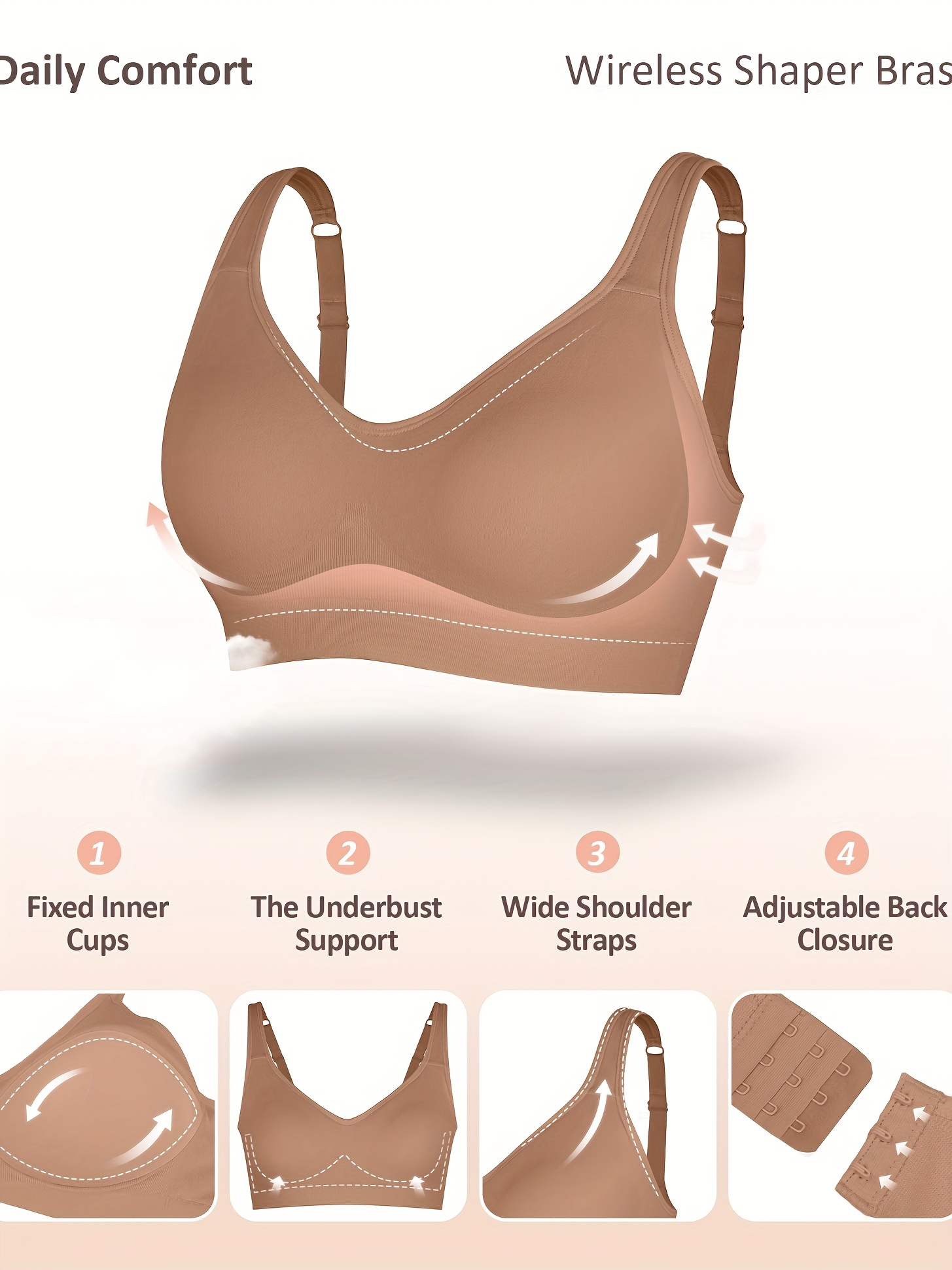 seamless bras wireless bralettes for women no wire unlined     for sleep everyday bras Product details 3