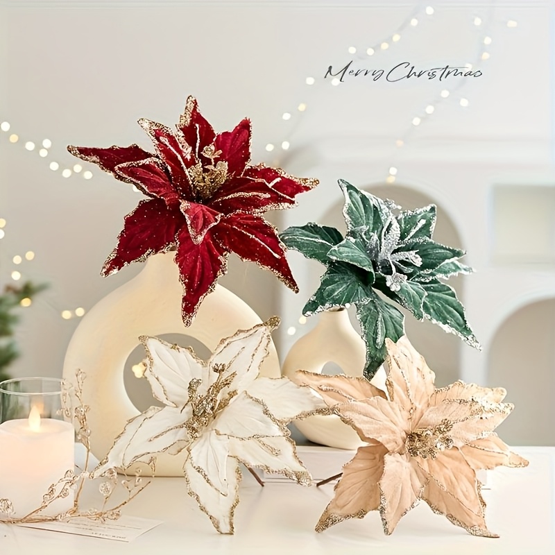 3 stck glitzernde pailletten velours weihnachtssterne  - Temu Germany