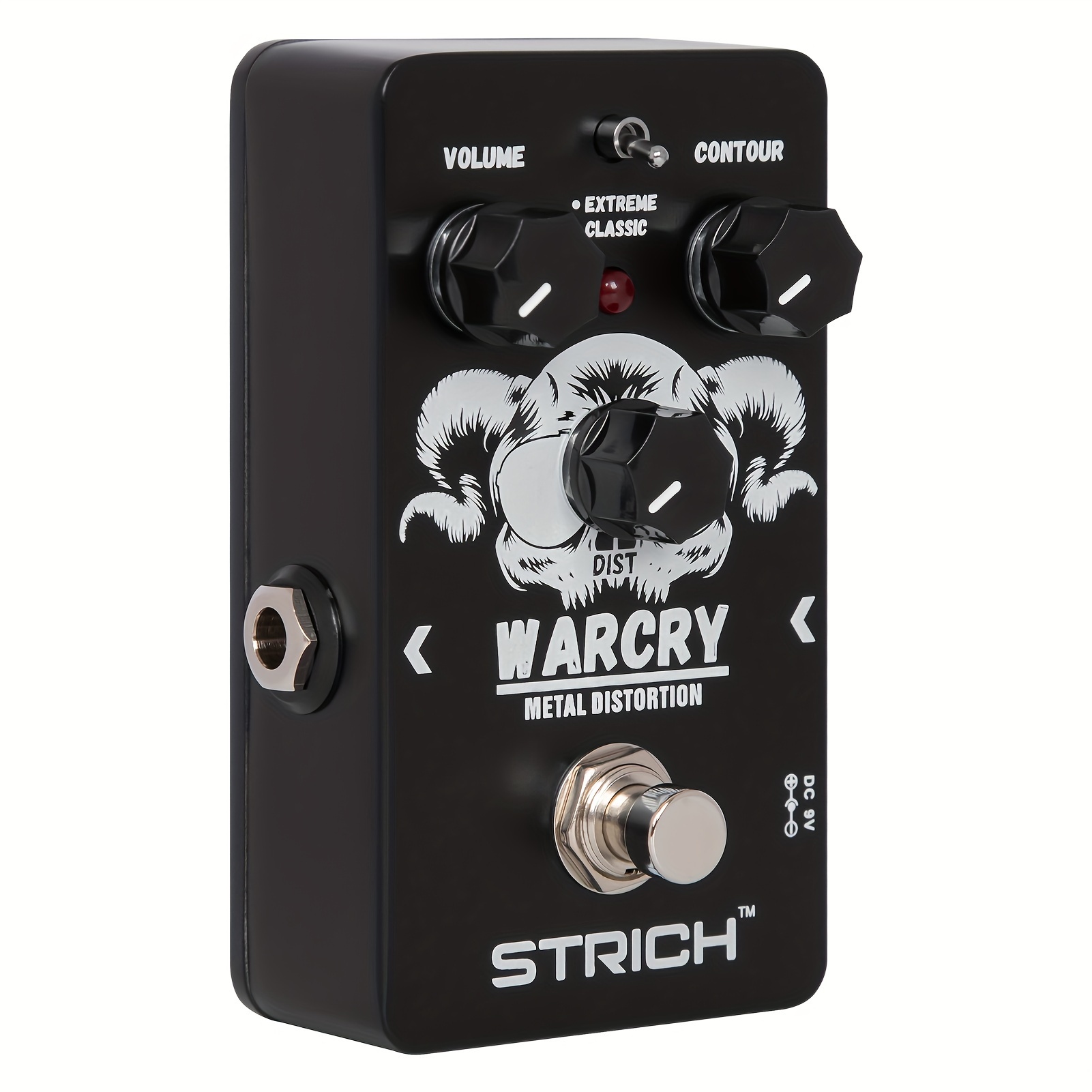 

Strich Metal Distortion Guitar Pedal, Distortion 2 Modes Fat, Boost, Normal Classic 80s Metal/nu Metal, True Bypass For Electric Guitar, Black And White