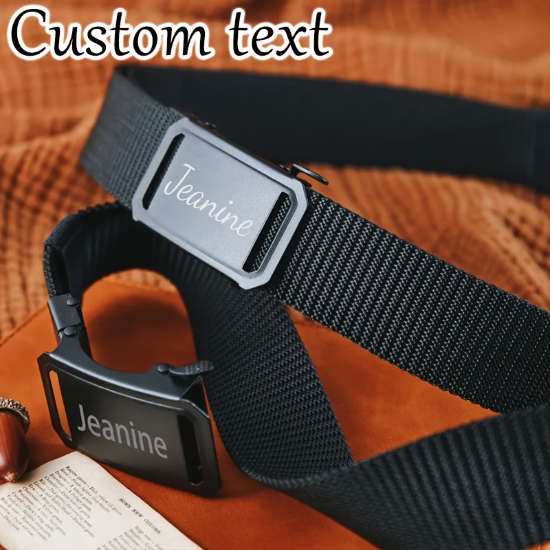 Personalized Custom Text Adjustable Canvas Belt