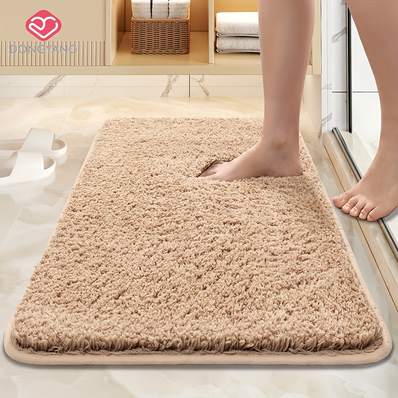 

Dongyang Bath Mat, Soft Plush Absorbent Non-slip Rug, Machine-made Pvc/leather/luxury Fleece, Rectangular, Home & Bathroom Decor, Hand Wash Only, 1240g/㎡, 2cm , Polyester , In , Gray, Champagne, Brown