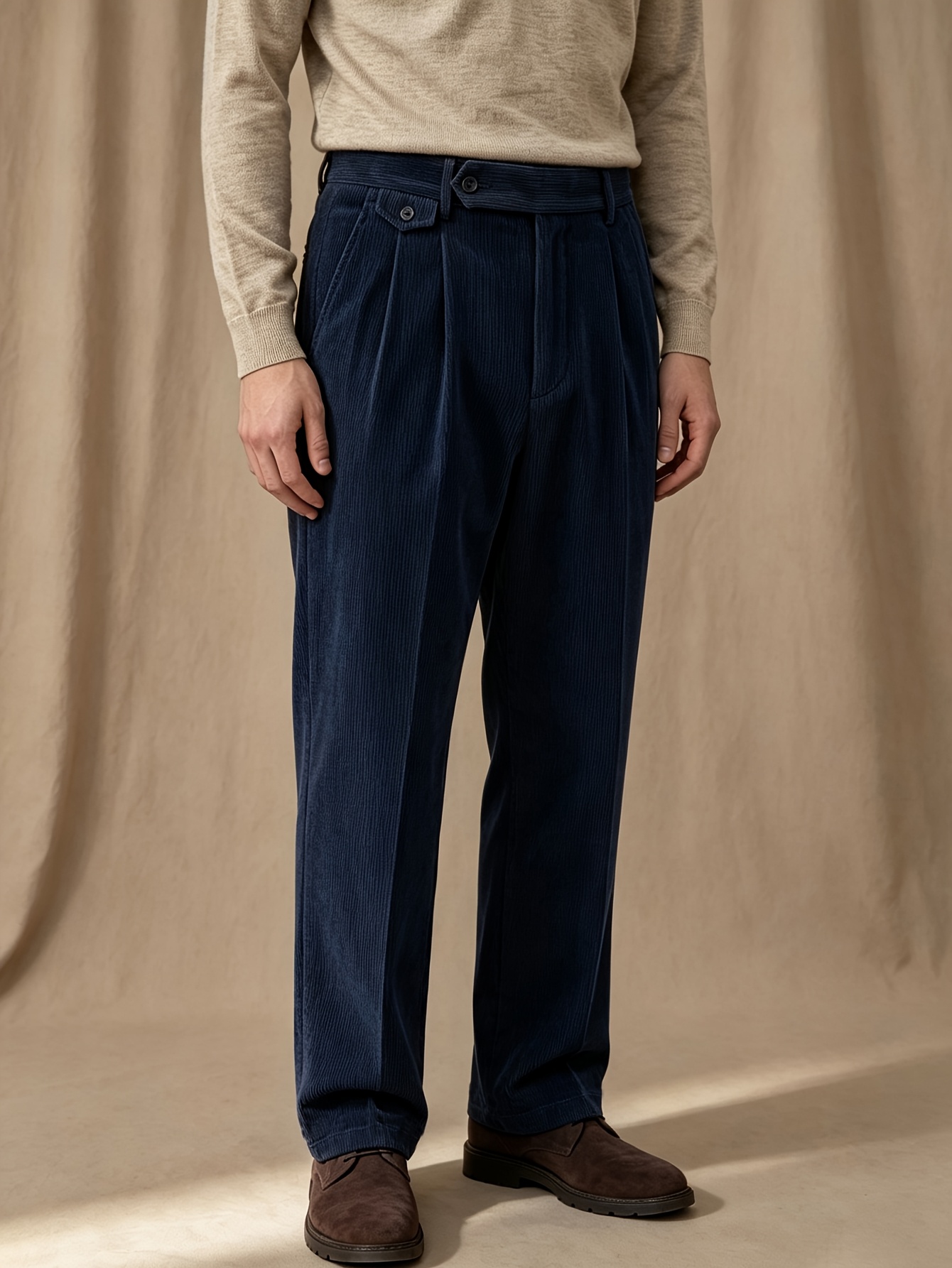 Corduroy Trousers Men'S Autumn Winter Style Straight Loose Men'S Casual Pants Business Suit Dress Pants