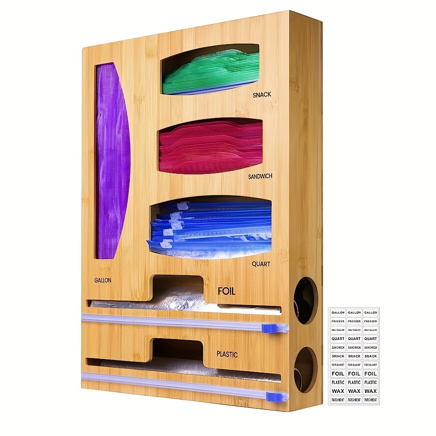 

Organizer And And Plastic Organizer, 6-in-1 And Included 4 Bag Organizer For Drawer, 2 Dispenser , Quart, , , For Shops