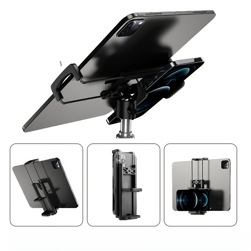 Universal 2-in-1 Tripod Clamp Mount Holder for Phones & Tablets