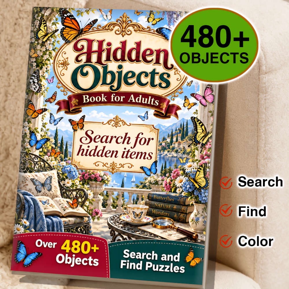 TEMU Trouvez Noël dans le jardin de printemps ! Un livre de coloriage puzzle de plus de 480 objets cachés avec des scènes de forêt, de marché, de et