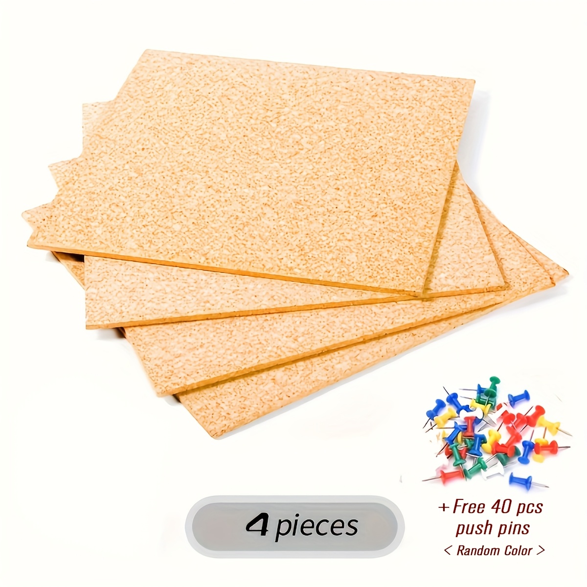 11.8 Inches Square Frameless Cork Board With Self-adhesive Backing Decorative Board Photo Wall Display Board Bulletin Board