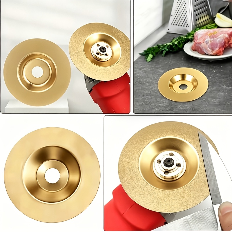 TEMU Wear-resistant Diamond Grinding Disc, Fine Grit Design, For Sharpening And Trimming Various , Essential Tool For Home And Workshop
