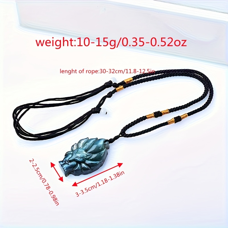Unisex Labradorite Fox Pendant Necklace, Charm Gift