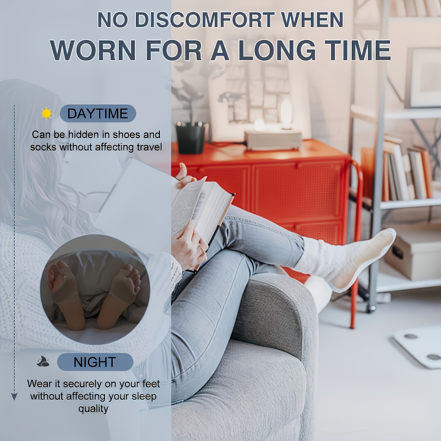 2 piezas de separador de dedos con   de gel,   elasticidad, separador de dedos   y transpirable para uso   y nocturno,   para hombres y mujeres, te mantiene     los días. 5