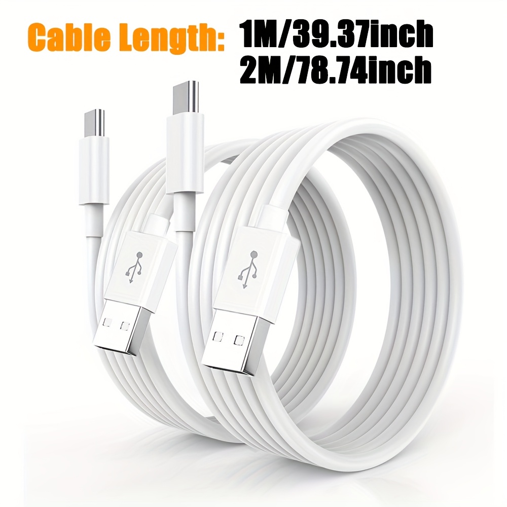 black and white usb a to c fast charger cable and protective case in   compatible with samsung oppo vivo redmi and suitable for all type c port devices details 1