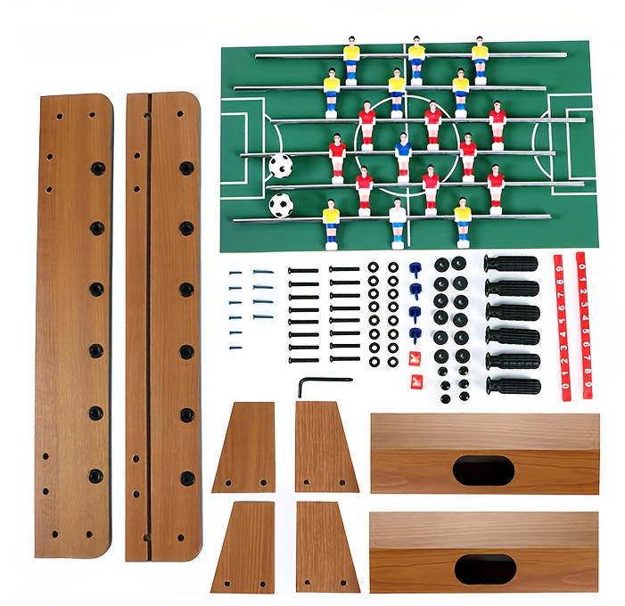 50 inch foosball table with 12 players heavy duty wooden construction 12 player foosball game with 12 position 12 position compact desk for home office party ideal for adults teens Product details 2