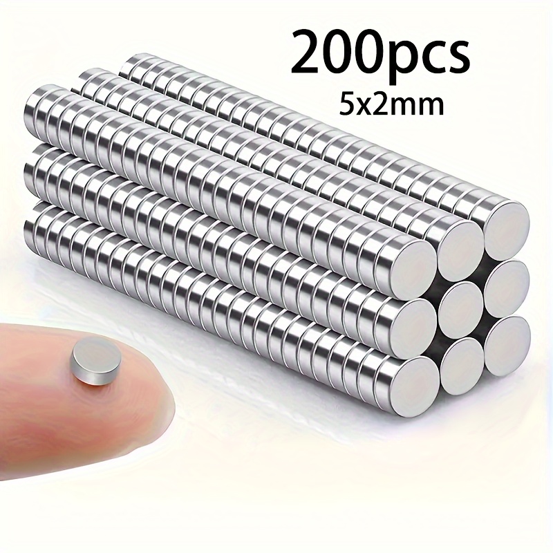 

200pcs Refrigerator Magnet, Round Magnet, 5x2mm Refrigerator Magnet, Whiteboard Magnet, Magnet, Round Magnet, Tool Storage, Locker, Decoration, Tool Box, Etc