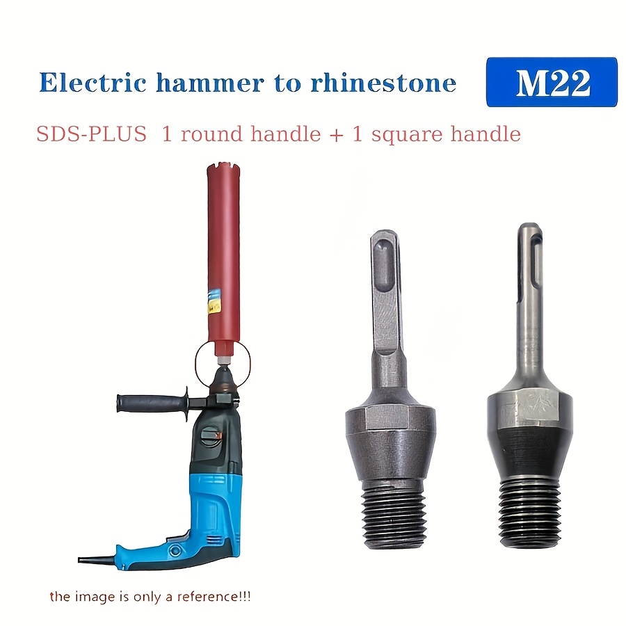 2pcs M22 Diamond Core Drill Bit Compatible With Sds Plus Square, Ideal For Concrete