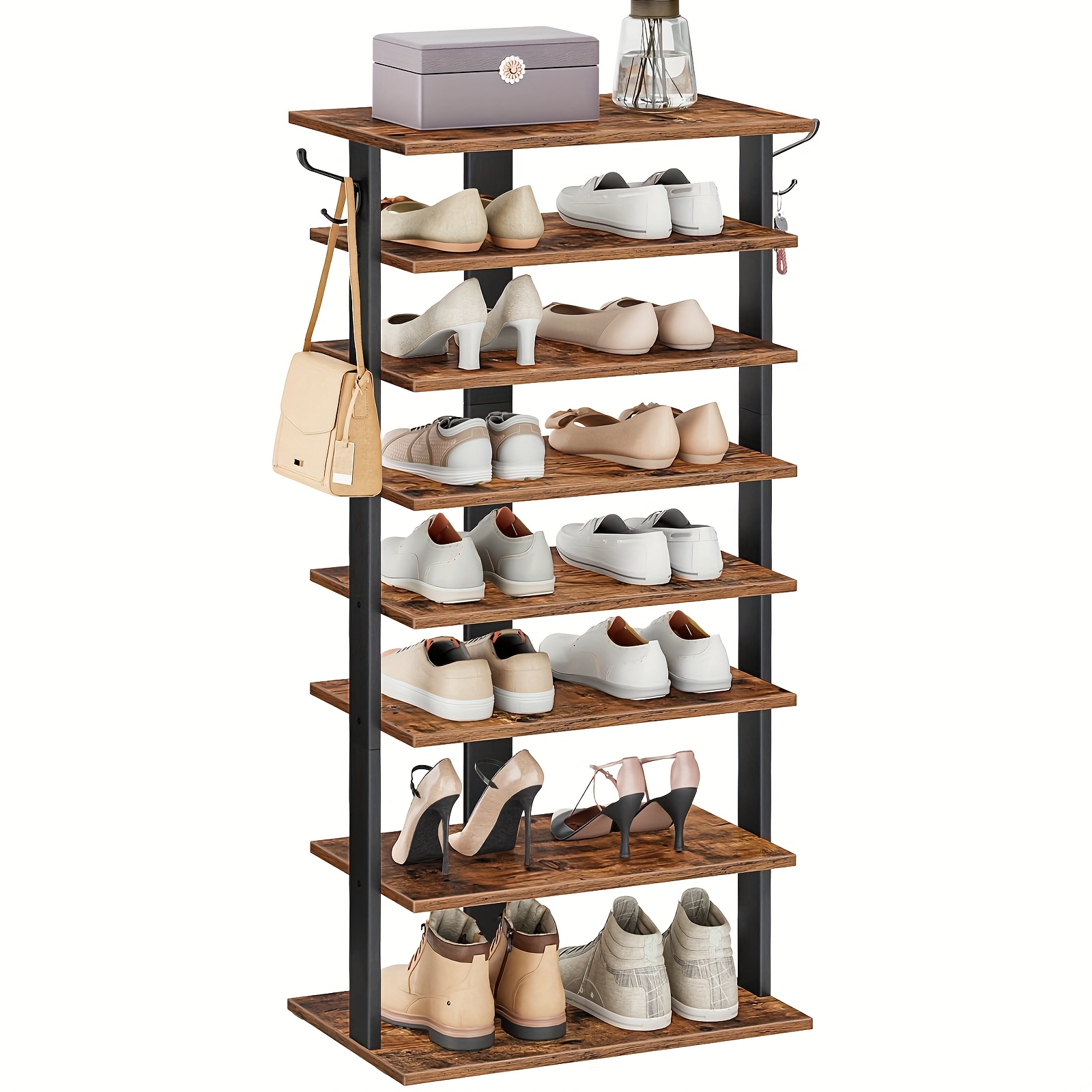 Image of Compact Shoe Storage With 8 Levels, 50 Cm Wide, Featuring , Designed To , Sturdy And Long-lasting, Ideal For , Living Areas, And Bedrooms