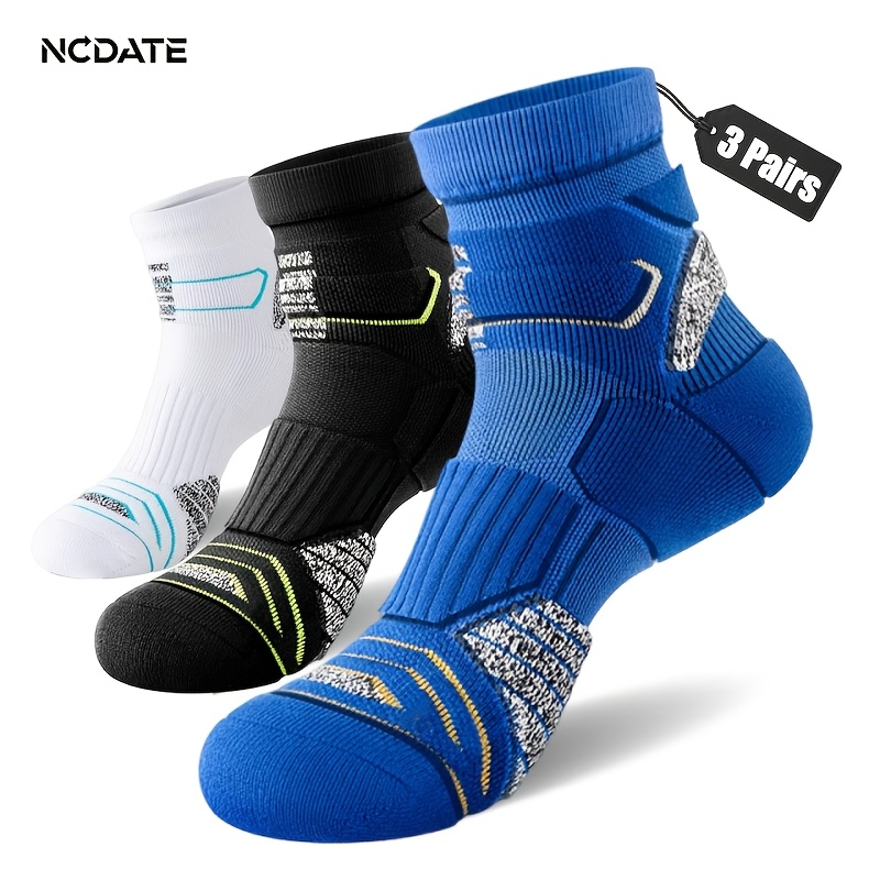 TEMU 3 Pairs Spring Summer Autumn Winter Men Women Same Style Ankle Socks With Mesh Breathable Fabric Marathon Running Socks Short Ankle Socks