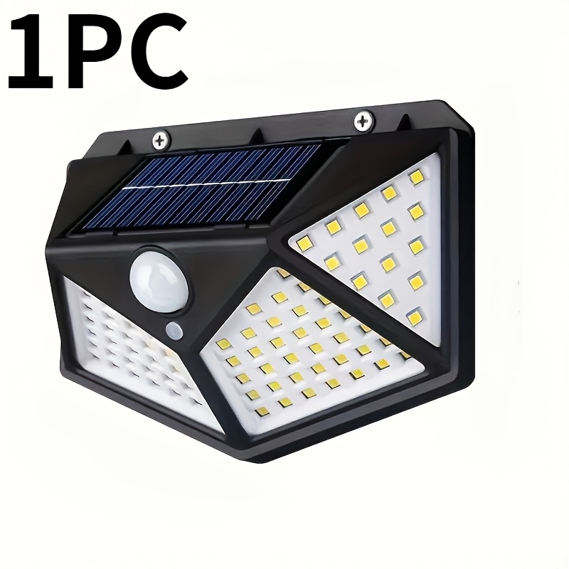 TEMU 1pc Solar Outdoor Security Wall Light, Stylish Solar Wall Lamp, Light Sensor And Motion Sensor Courtyard Wall Light, High Brightness Solar Wall