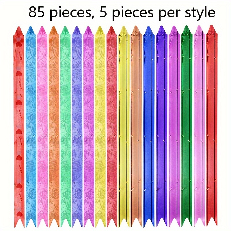 85pcs Bulk Pack 17-color Bow Basket Ribbon Gift Bows - 1.8cm Wide Plastic Wedding, Birthday, Christmas Bows For Party Decorations, Bulk Packaging Supplies (classic, Multicolor)