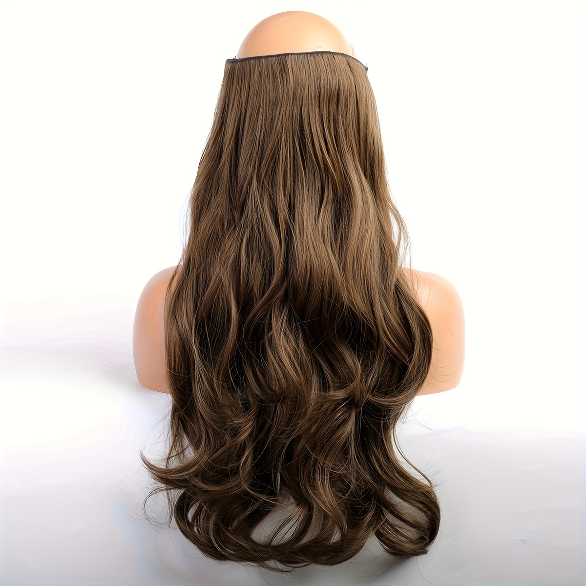 Image of 22-inch Long Wavy Curly Synthetic Hair Extensions - Stylish Hair Additions For Everyday Wear - High-quality Hair Additions For Full, Beautiful Hair