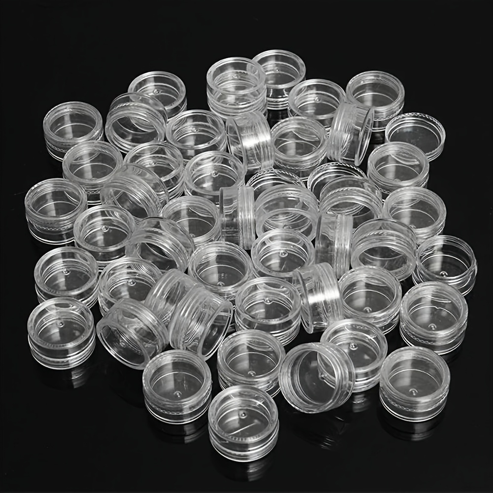 transparente plastikflaschen in den größen 6/10/ /50 stück, mini-kosmetikgläser für gesichtscreme,   zur aufbewahrung von nagelkunstpulver und zur verpackung von lippenbalsam