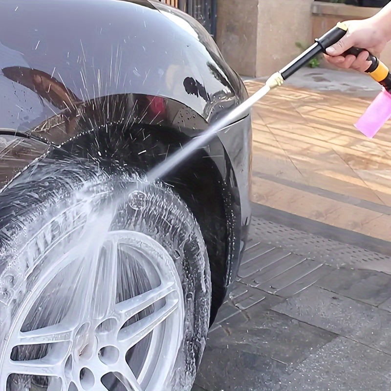 high pressure car wash hose set with telescopic spray gun durable abs resin no battery needed perfect for home garden cleaning details 3