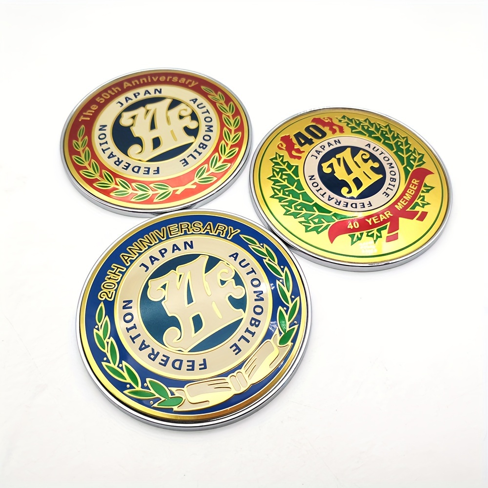Pegatina/Emblema JAF (Japan Automobile Federation) – Rojo – Para