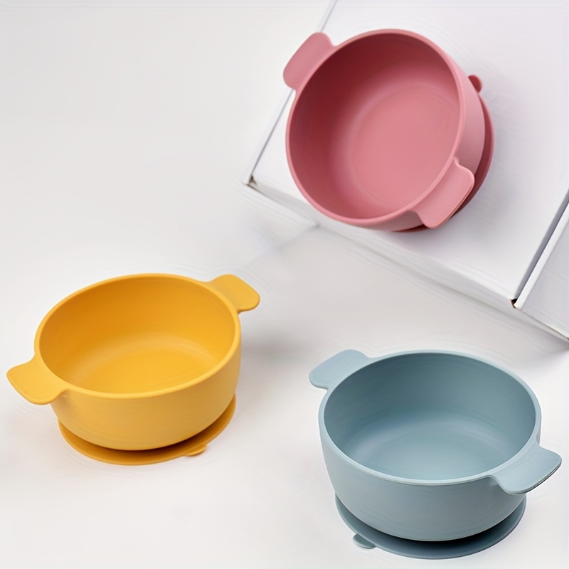 

Complementary Food Bowl With Suction, Soft Food Grade Silicone Bowl, Bpa Free, Can Be Placed In Microwave And Dishwasher