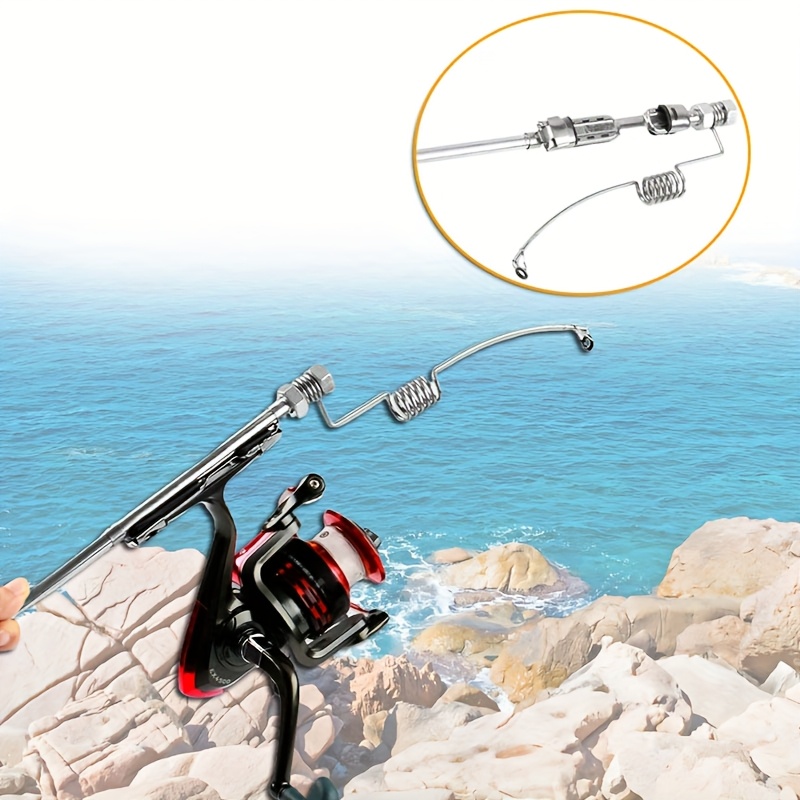 portable small metal fishing rod stainless steel collapsible - Temu Canada