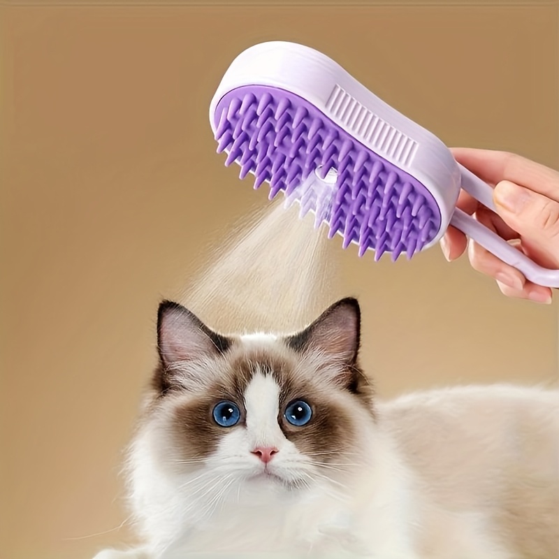 3-In-1 Self-Cleaning Pet Grooming Brush with Steam Spray for Cats Dogs Shedding Control (2026 New Model)