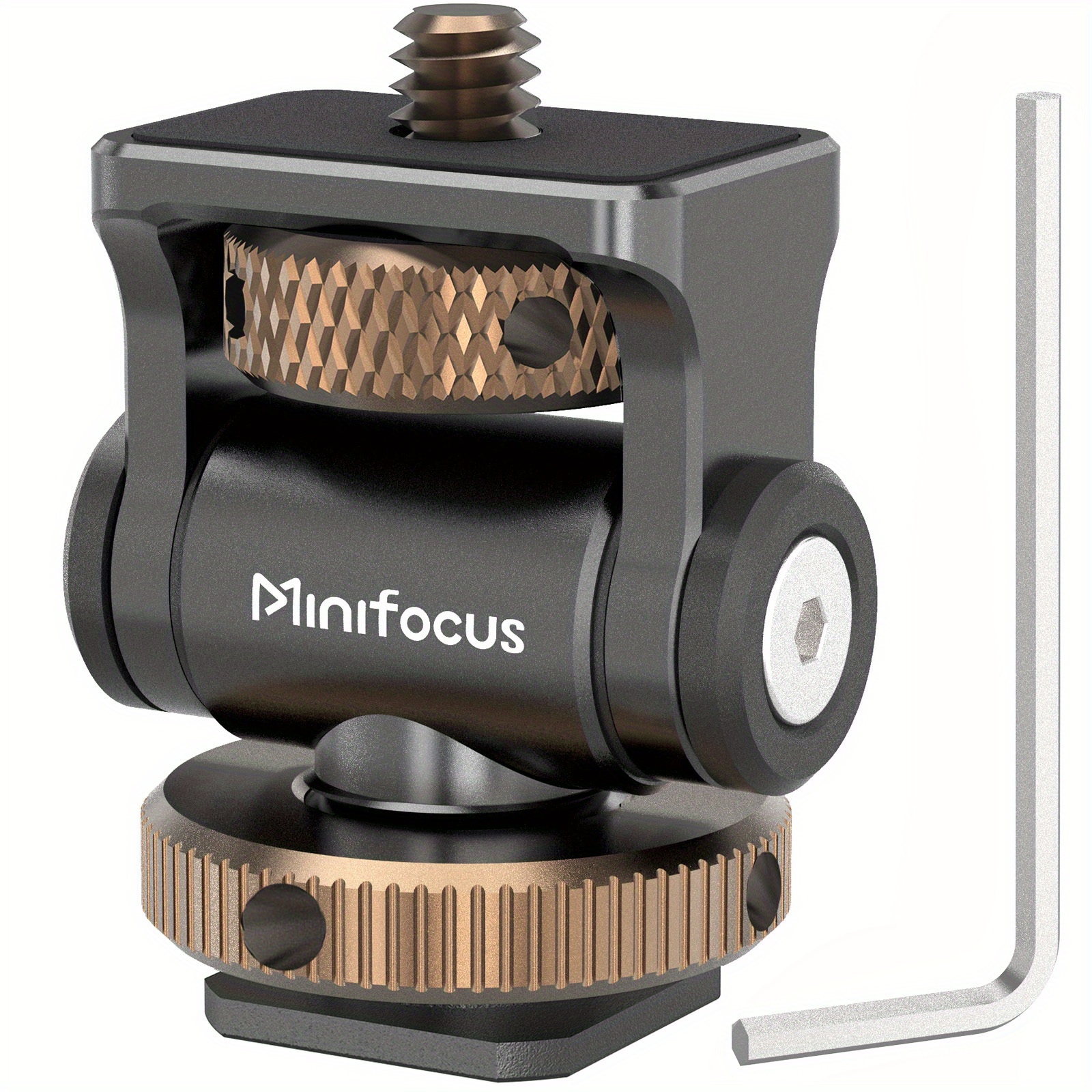 TEMU Quick Release Monitor Cold Shoe Mount, Camera Display Head Mount, 160° Tilt Adjustment, Aluminum Alloy, Portable And Lightweight, Suitable For