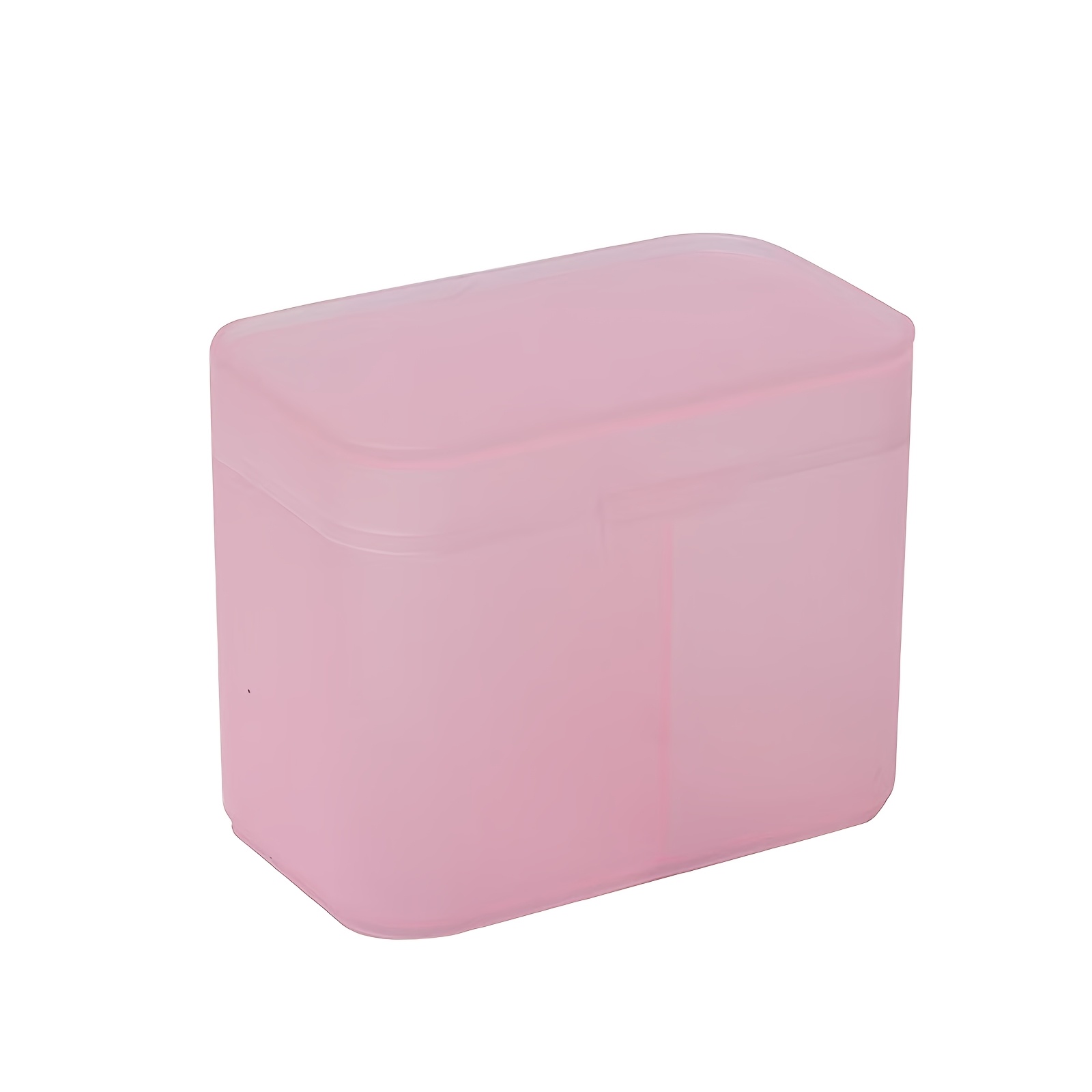 Image of Portable Frosted Double-compartment Pads Box, Swab Nail Wipes Storage Box, Nail Accessoires Container Case, Nail Art Organizer Holder Box
