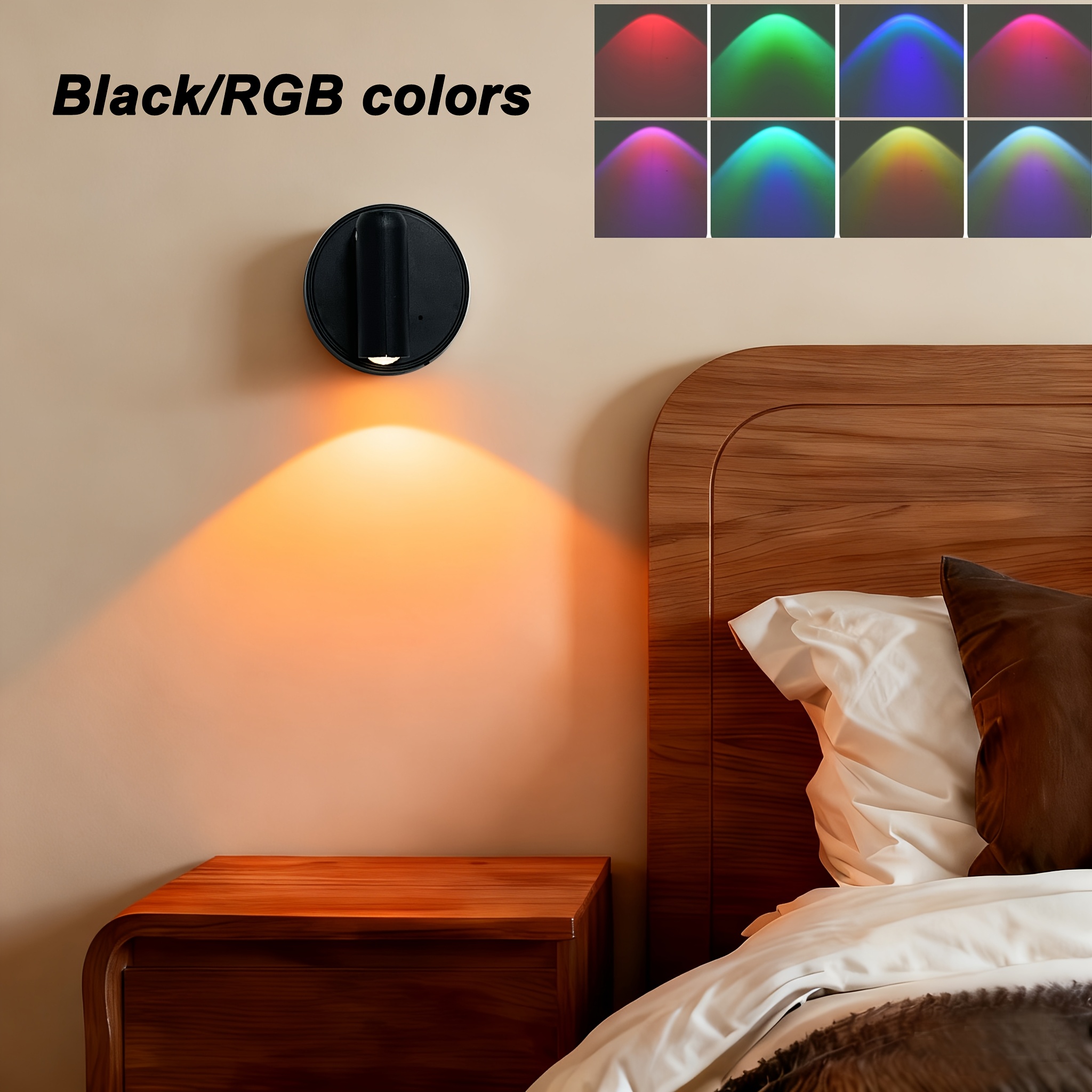 2pcs Seven-Color Smart Cat Eye Spotlight with Touch Control