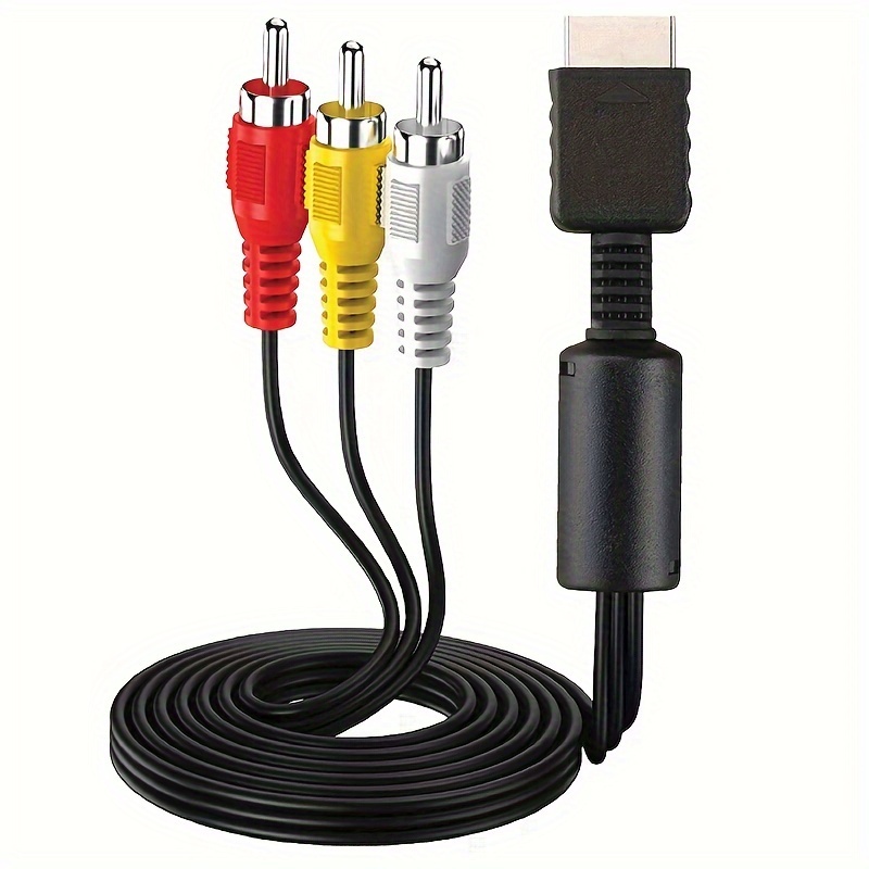 Neuf Métal Pointe Connection Rca A/V Av Câble Audio Vidéo pour PLAYSTATION 2 eBa