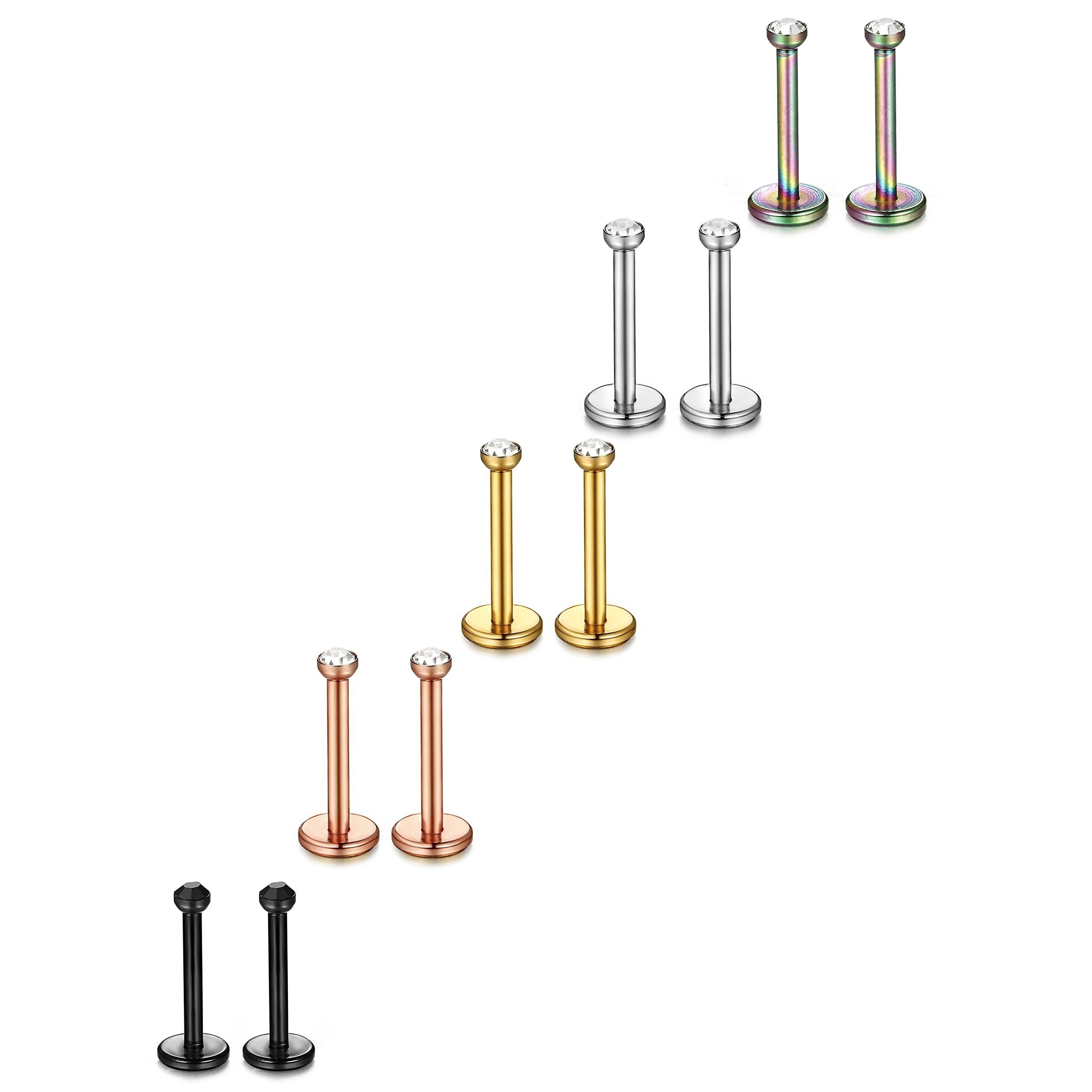 

10pcs Steel & Ear Zirconia - For & Gifting