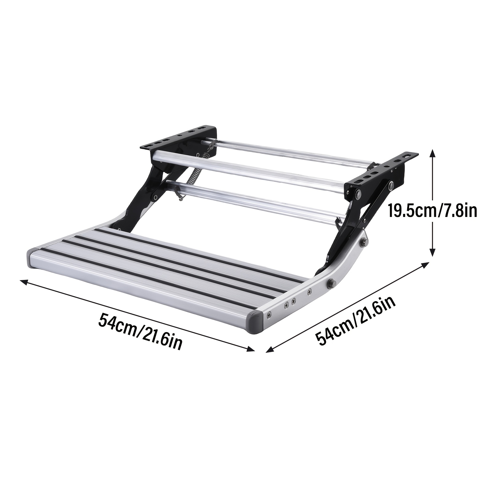 TEMU Rv Steps | Aluminum Travel Trailer Steps | 330 Lb. Foldable Mobile Home Stairs, Folding Rv Steps. Manually Retractable Aluminum Alloy For Rvs,