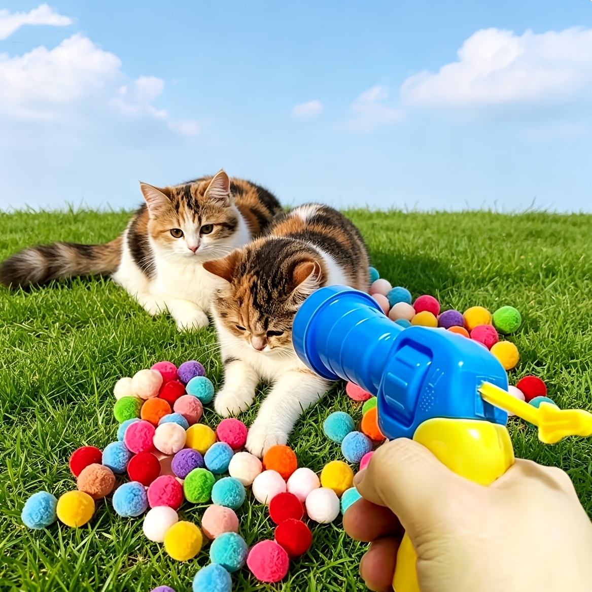 13 31 49pcs cat toy sets interactive launchers for cats and dogs   and durable bouncing design without battery Product details 2