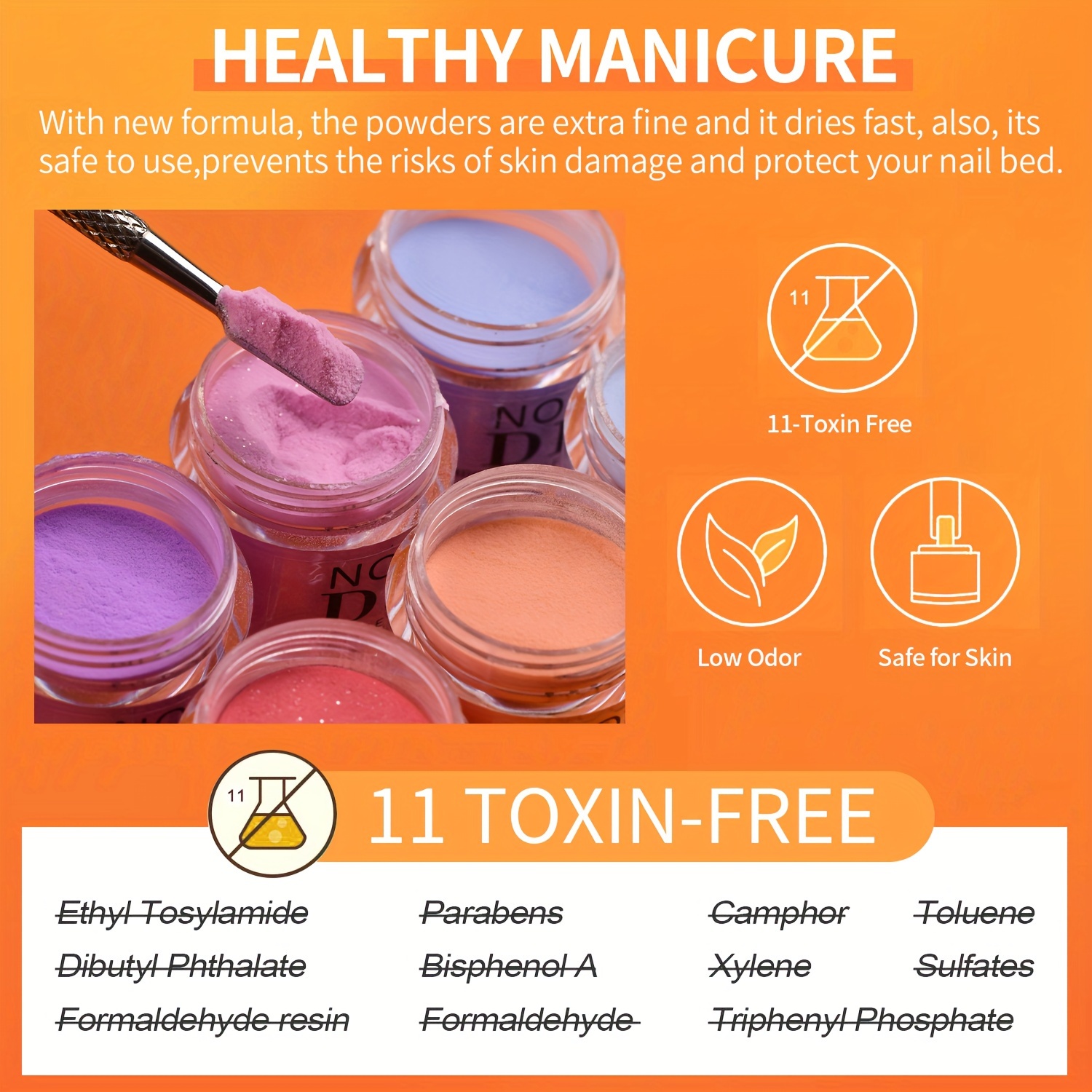 6 коробок/комплект набор для ногтей с готовой порошковой пудрой горячий розовый цвет ногтей финские цвета порошка для ногтей без нужды в лампе, как   гель-лака, гладкое и гладкое покрытие подробные сведения 2