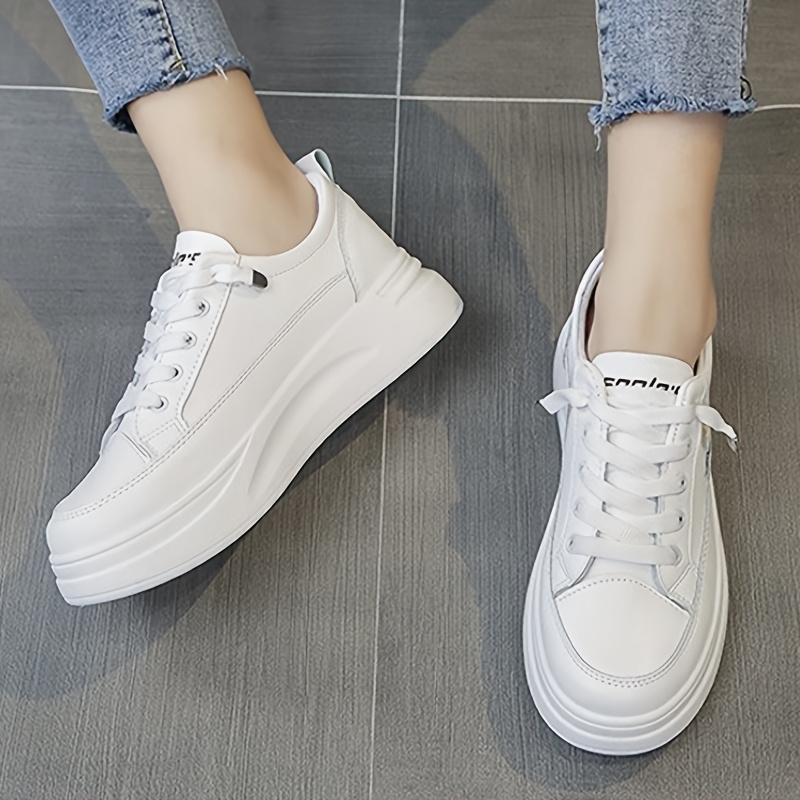 zapatillas clásicas blancas mujer estilo moda cierre Temu Brazil