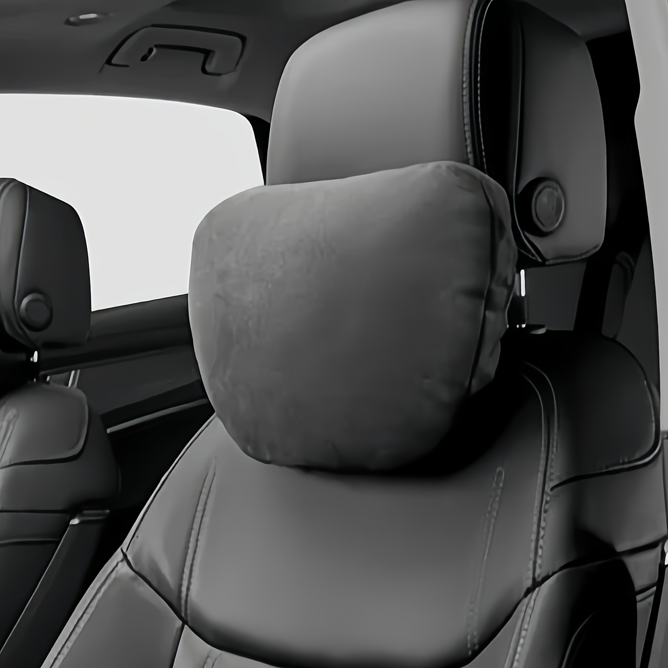 TEMU An Upgraded Universal Car Headrest In - Made Of Suede-like Fabric, Featuring An Ergonomic Zero-pressure Design For . Suitable For And Compatible