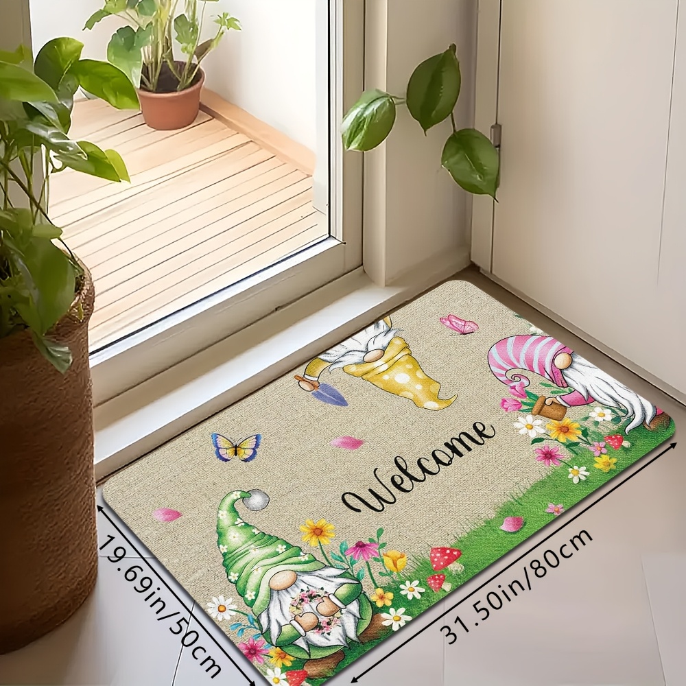 

1pc And Print Door Mat - Soft, Absorbent, Non-slip, Stain-resistant Rug For Home Decor - Living Room, Bedroom, Kitchen, Office Entrance