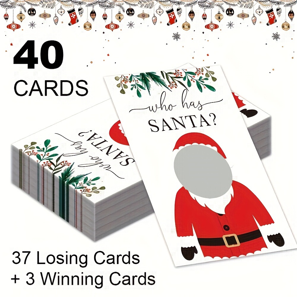 TEMU 40-pack Christmas Scratch-off Game Cards - 