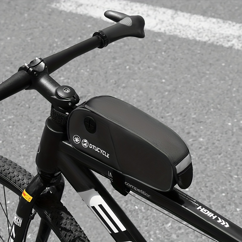 TEMU Borsa per Bicicletta, Borsa per Portapacchi Anteriore, Borsa per Tubo , Borsa per Telefono, Accessori per Ciclismo su